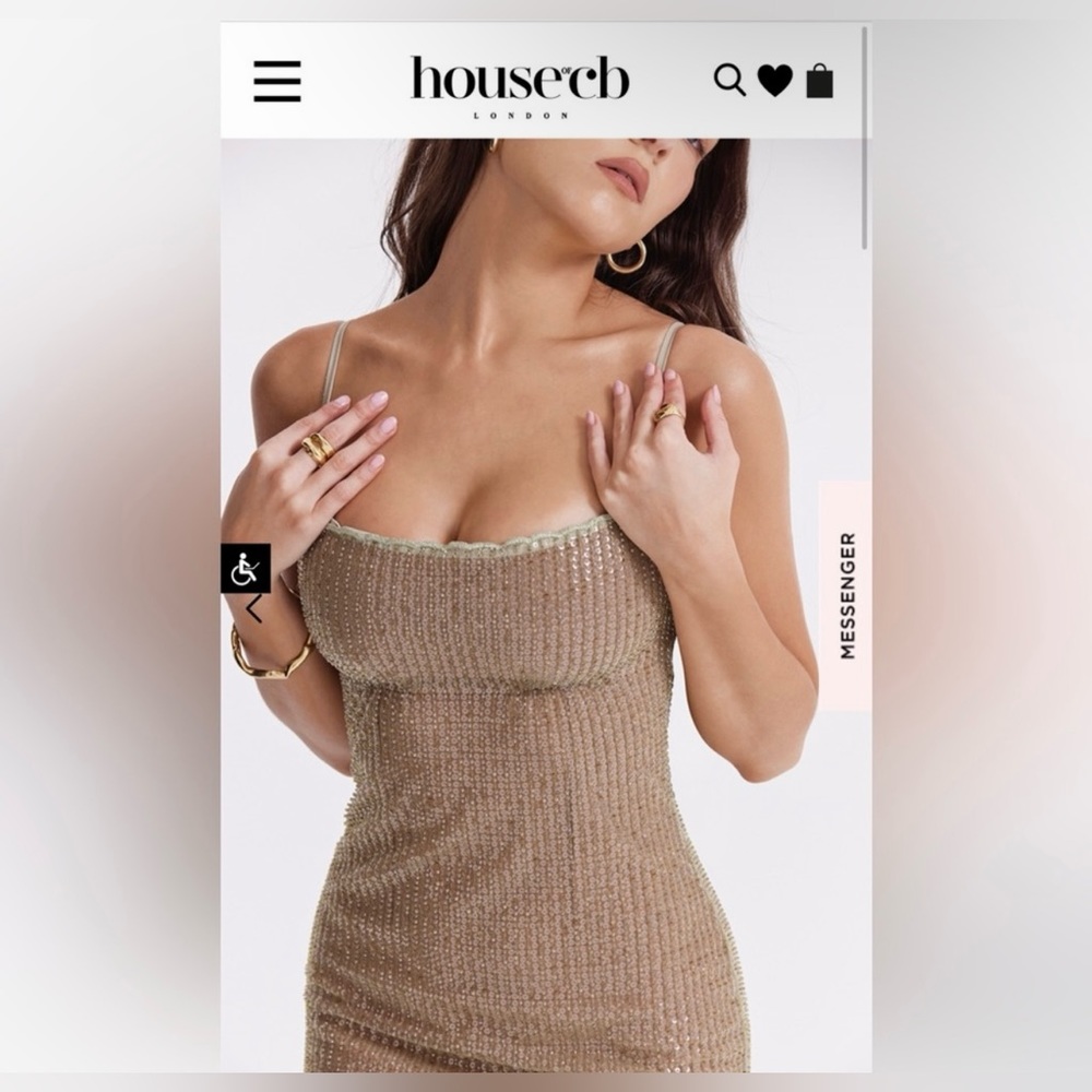 House of cb Alondra dress- CAFE AU LAIT BEADED MAXI DRESS